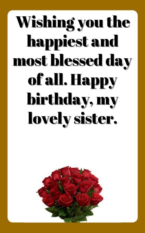 happy birthday wishes in english for sister